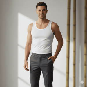 TOPCLASSIC Erkek Regular Atlet – %100 Pamuk - Nefes Alan, Ter Emici ve Yumuşak Doku